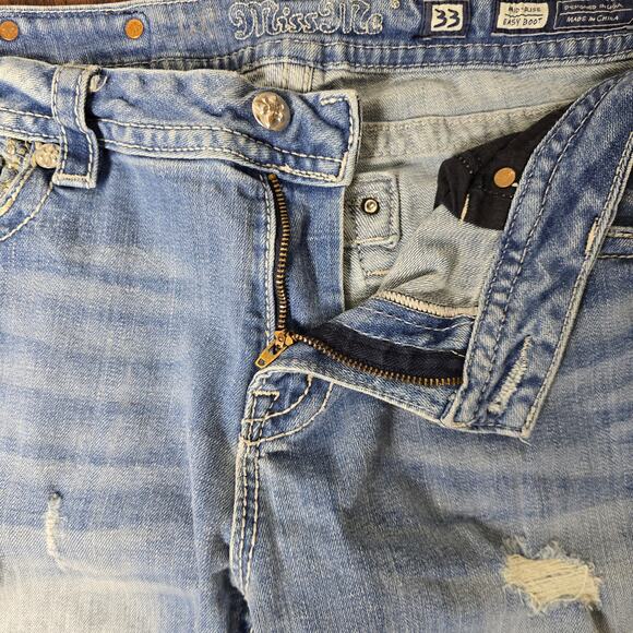 Miss Me Blue Jeans with Gold Embellishments - Picture 6 of 10
